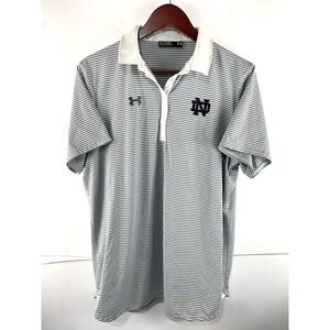 Under Armour Womens XL Notre Dame Collared Polo Loose Fit Shirt